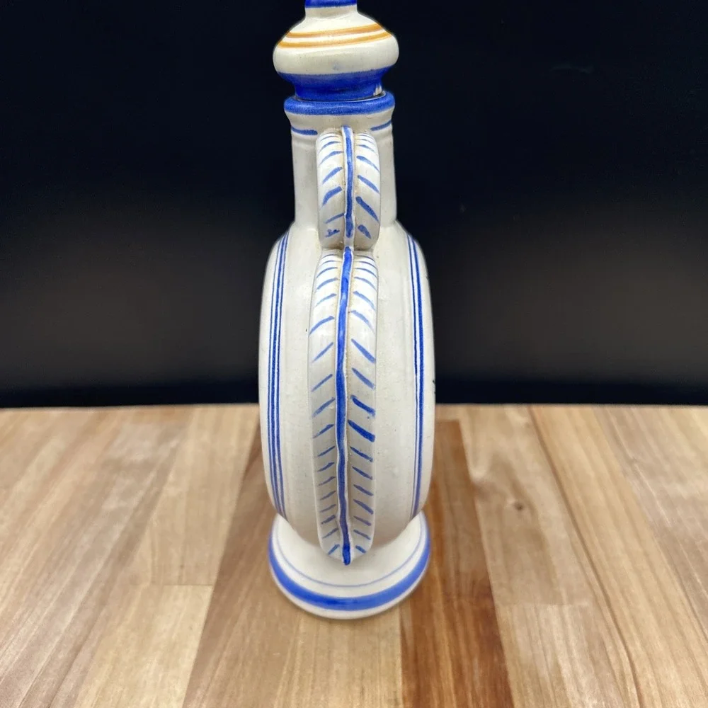 Vintage Hand Painted Decorative Floral Vase From Switzerland